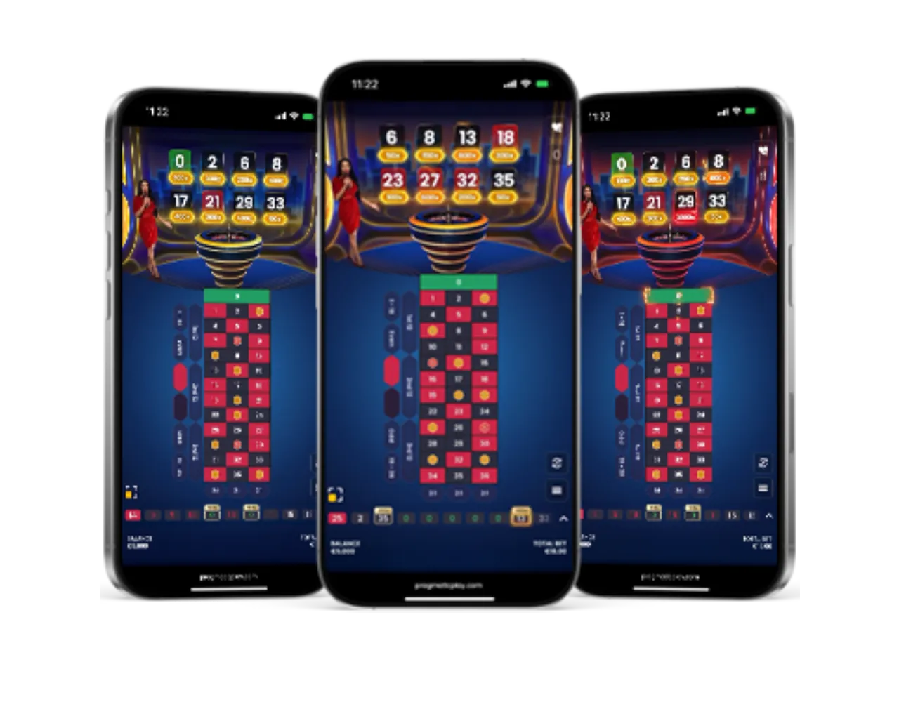 Mega Roulette 3000 官方多裝置產品示意